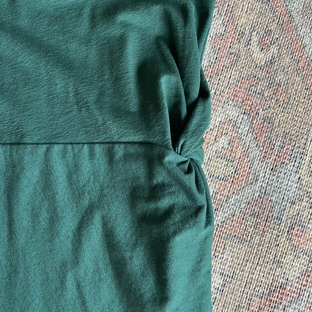 🆕 Ted Baker London Livviaa Knot Front Jersey Dress in Green - Picture 6 of 10